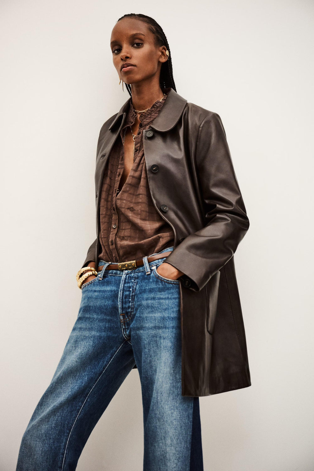 3/4-Length Coat Madie Brown