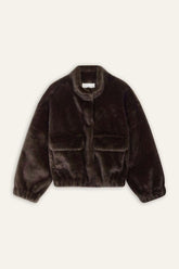Short Loose-Fitting Jacket Paros Brown