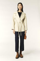 Belted Coat Kam Off-White