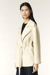 Belted Coat Kam Off-White