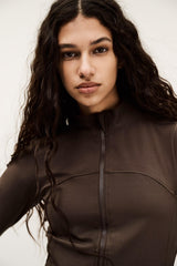 Stand-Up Collar Jacket Gladys Brown