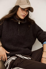 Loose-Fitting Sweater Beltane Brown