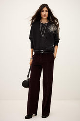 Embroidered Knit Pullover Chor Gray
