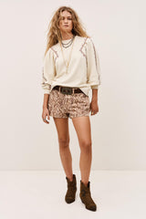Embroidered Sweatshirt Mesta Off-White