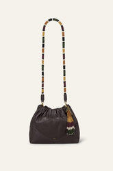 Mini Beaded Tote Bag June Brown
