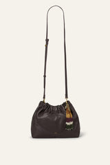 Mini Beaded Tote Bag June Brown