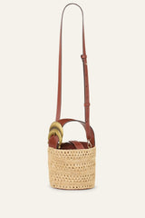Mini Raffia Bucket Bag Youyou Brown