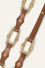 Leather Statement Belt Baptiste Brown