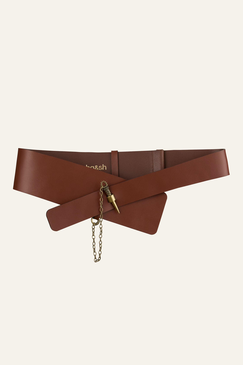 Leather Belt Baina Brown
