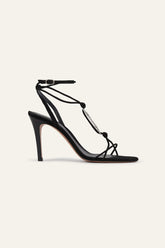 Flat Leather Sandals Chaya Black