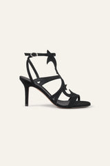 Suede Heeled Sandals Cate Black