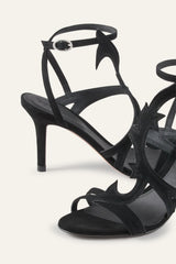 Suede Heeled Sandals Cate Black