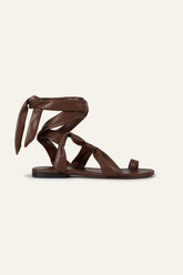 Flat Knotted Sandals Covilla Brown