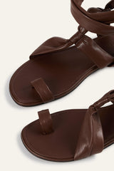 Flat Knotted Sandals Covilla Brown