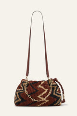 Tribal-Inspired Raffia Clutch June Multicolored