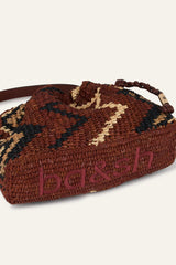 Tribal-Inspired Raffia Clutch June Multicolored