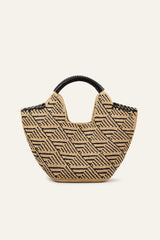Large Raffia Basket Ophelia Black