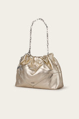Mini Leather Tote Bag June Off-White