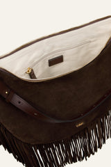 Fringed Hobo Bag Franges Brown