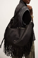 Fringed Bag Swing Black