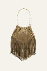 Mini Suede Bag June Green