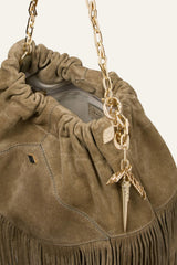 Mini Suede Bag June Green