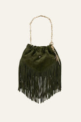 Mini Suede Bag June Green