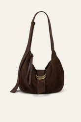 Suede Hobo Bag Youyou Brown