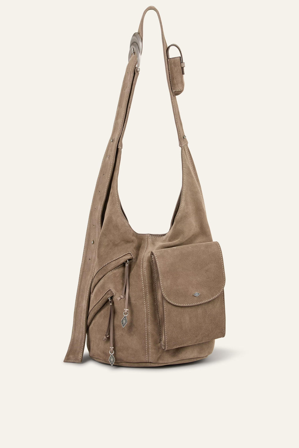 Suede Bucket Bag Youyou Gray