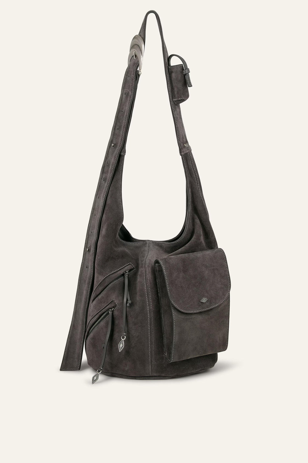Multi-Pocket Bucket Bag Youyou Gray