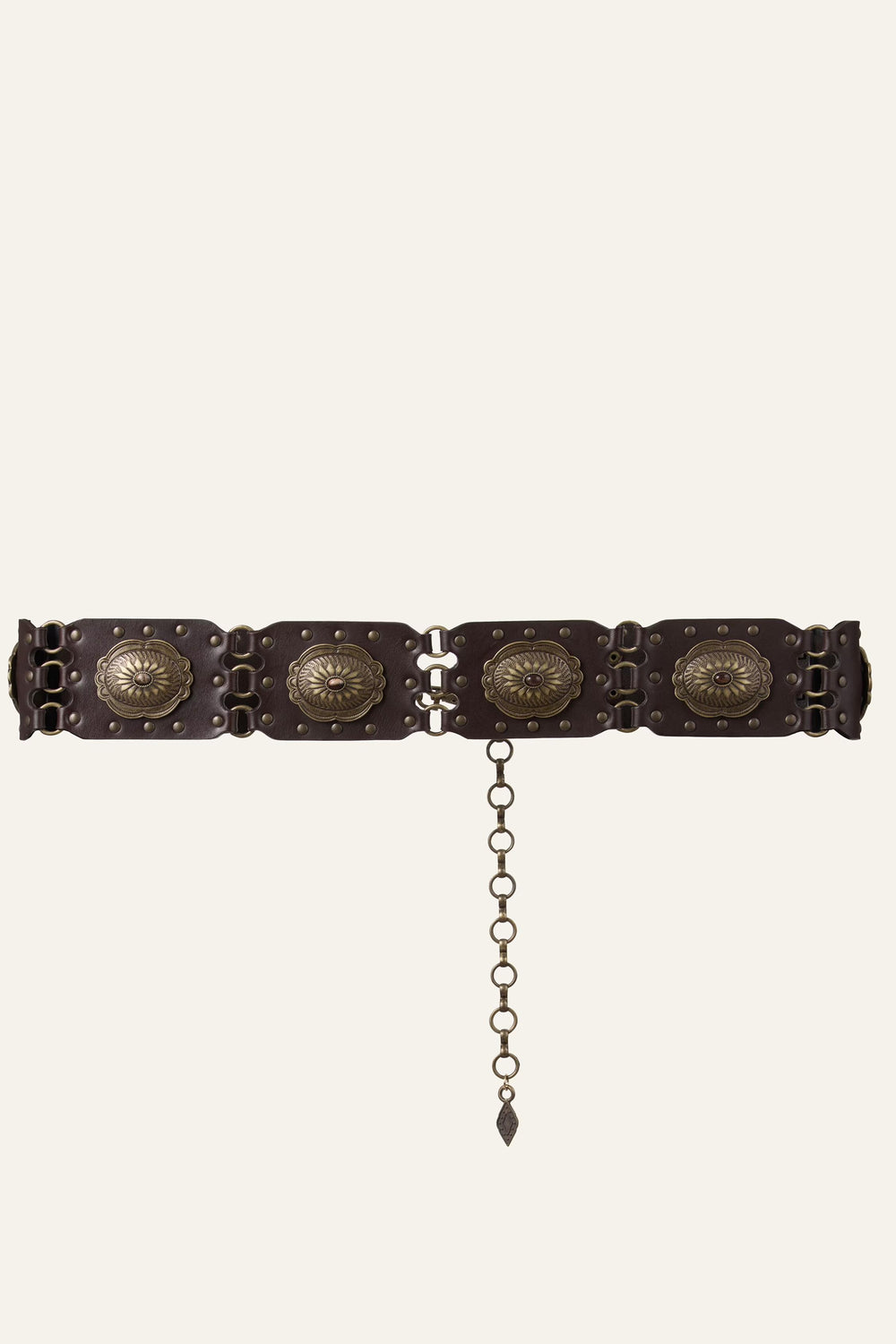 Western Leather Belt Besty Brown
