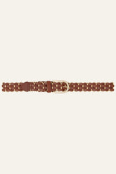 Braided Leather Belt Beck Brown