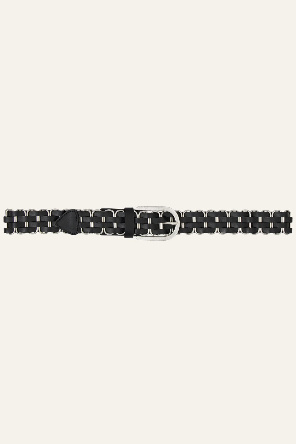 Braided Leather Belt Beck Black