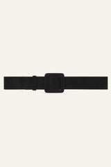 Suede Square Buckle Belt Betty Black