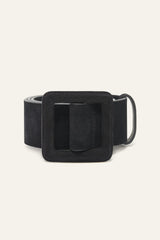Suede Square Buckle Belt Betty Black