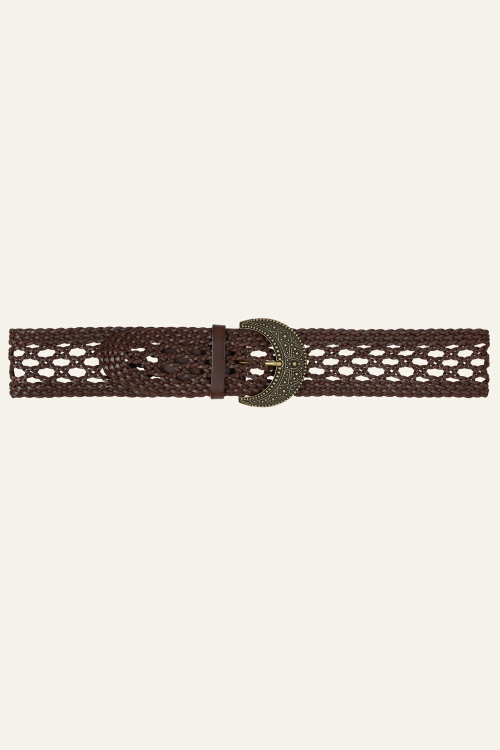 Braided Leather Belt Balmy Brown