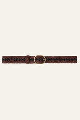 Woven Raffia Belt Raphia Brown