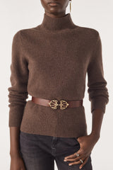 Belt With Finely Crafted Buckle Bilissi Brown