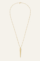 Long Zircon Necklace Angela Gold