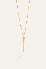 Long Zircon Necklace Angela Gold