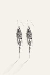 Silver Earrings Savy Gray