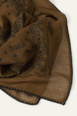 Patterned Bandana Scarf Fary Green