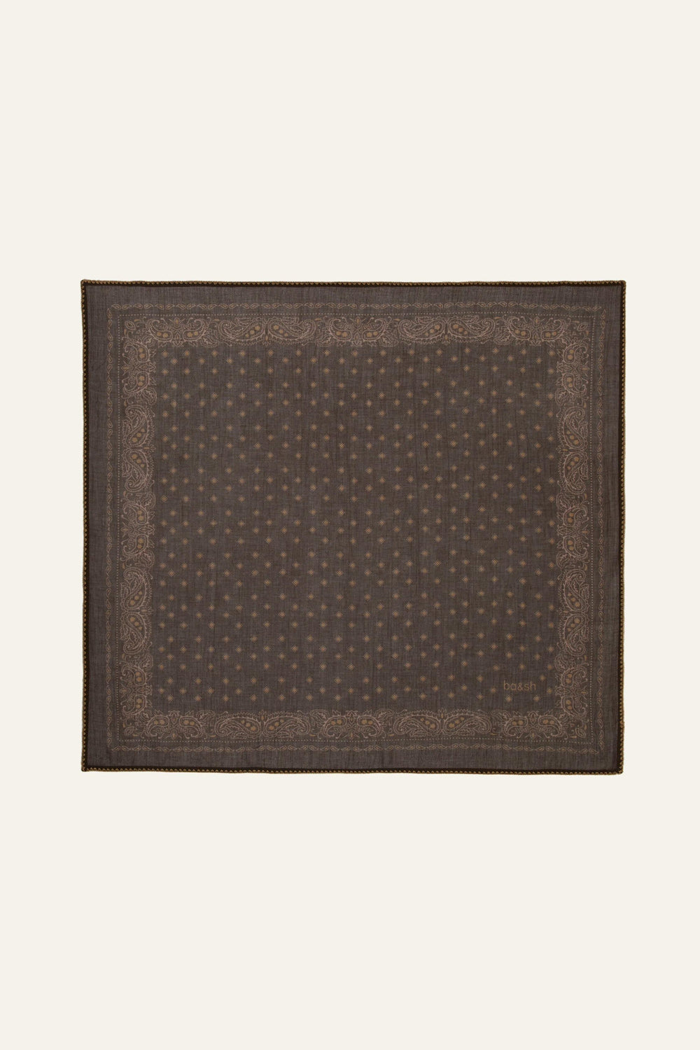 Patterned Bandana Scarf Fary Brown