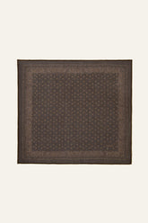 Patterned Bandana Scarf Fary Brown