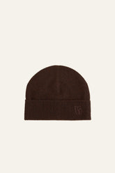 Cashmere Beanie Hat Cobo Brown