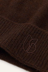 Cashmere Beanie Hat Cobo Brown
