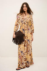 Open-Back Maxi Dress Molina Yellow