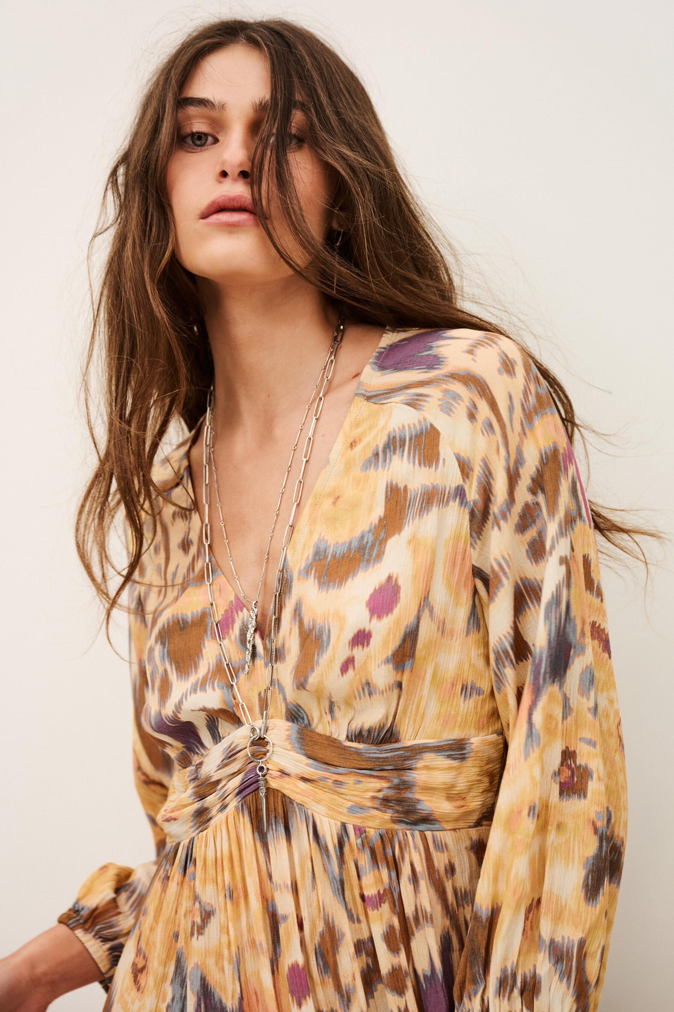 Open-Back Maxi Dress Molina Yellow
