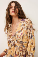 Open-Back Maxi Dress Molina Yellow