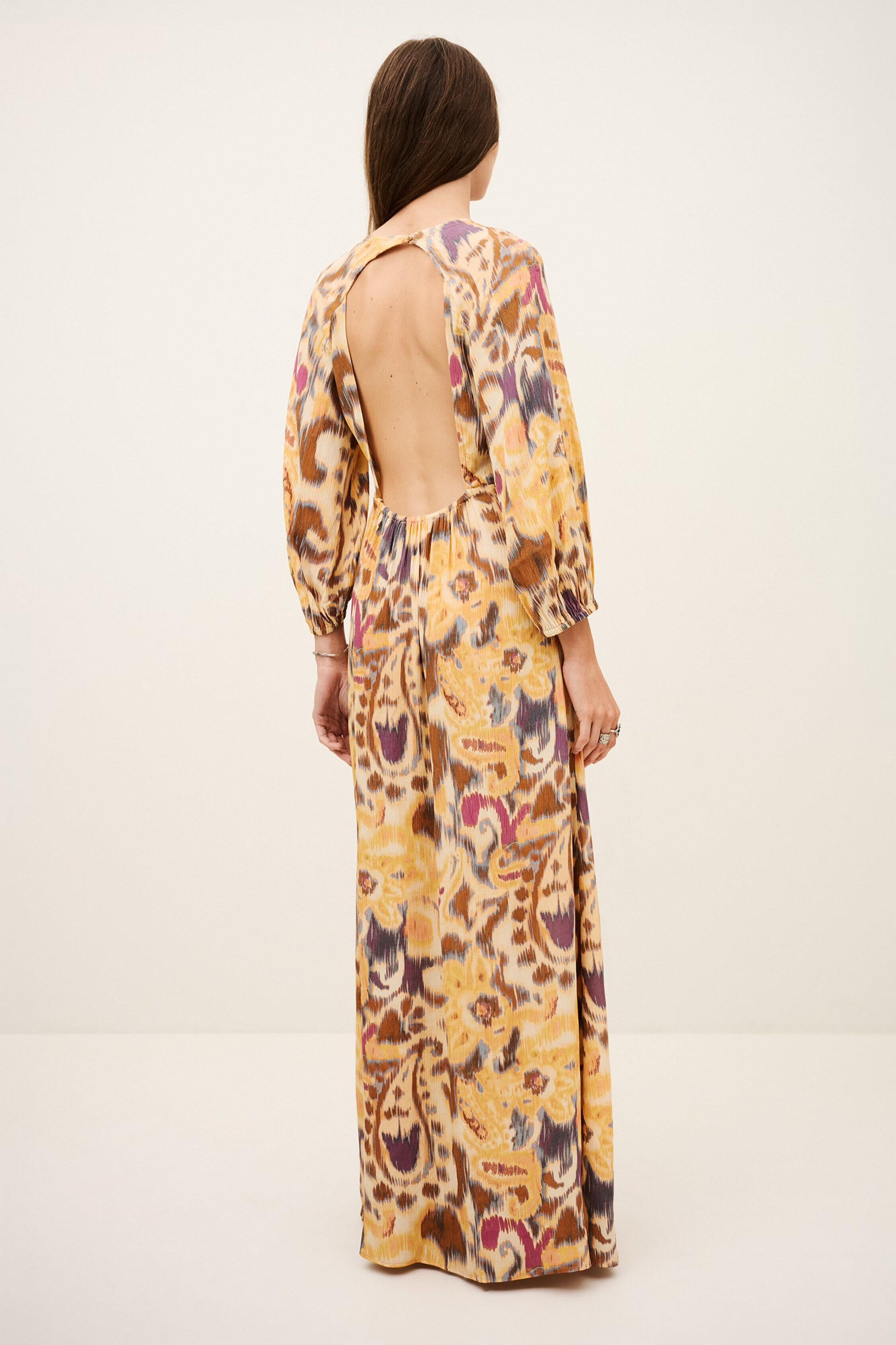 Open-Back Maxi Dress Molina Yellow